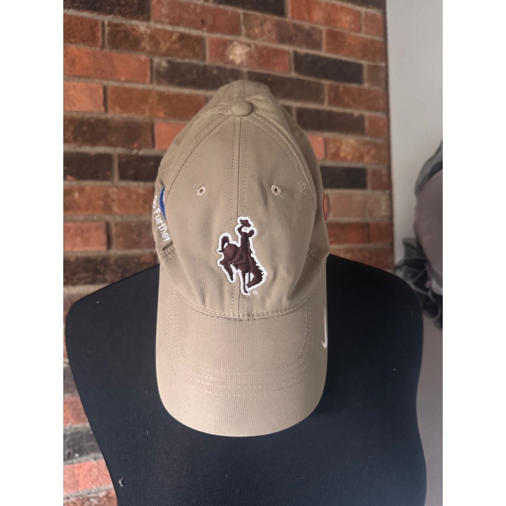 Nike Golf Hat Tan Khaki Wyoming Ford Go Further RRR Bronco Adjustable Cap